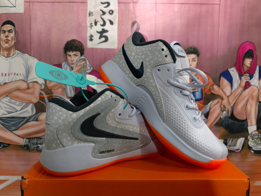 Nike Basketball Shoes in White, Gray and Orange