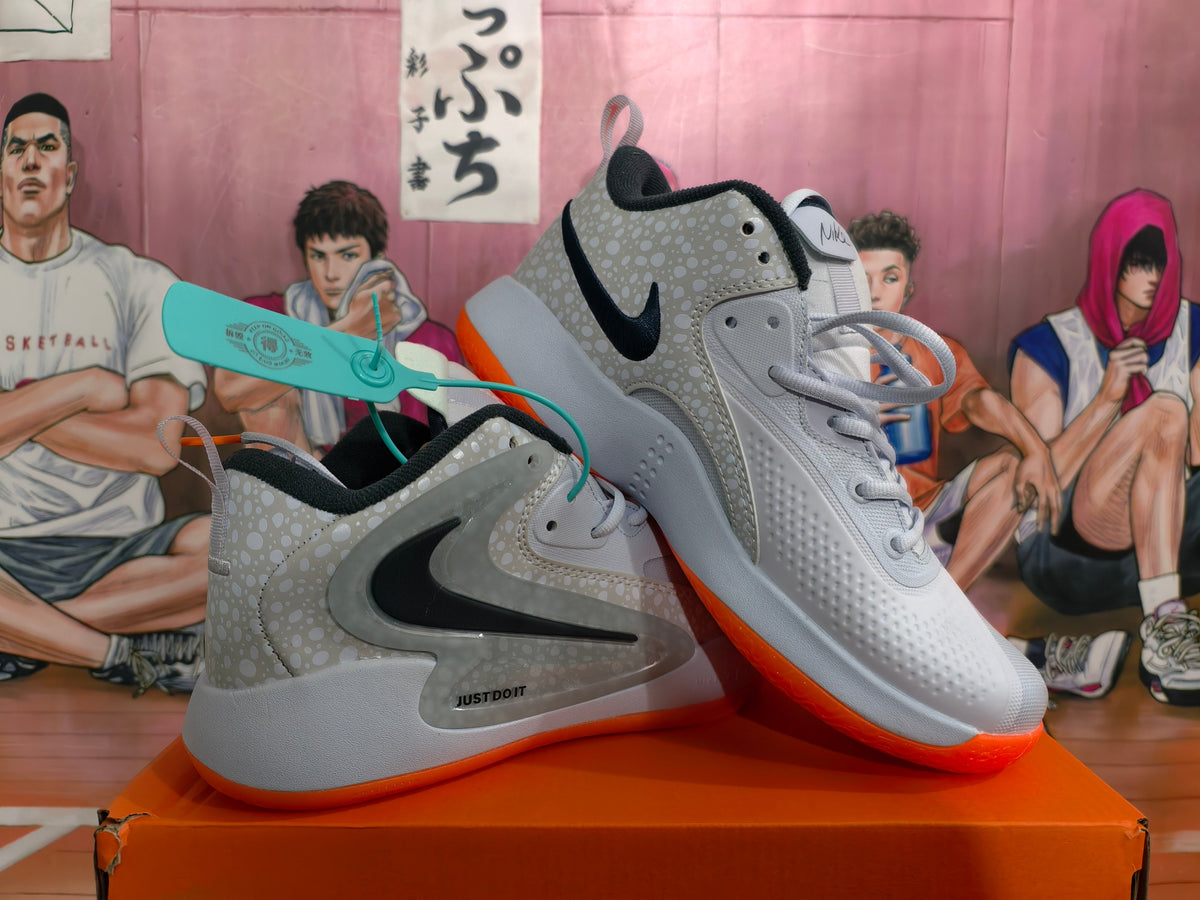 Nike Basketball Shoes in White, Gray and Orange