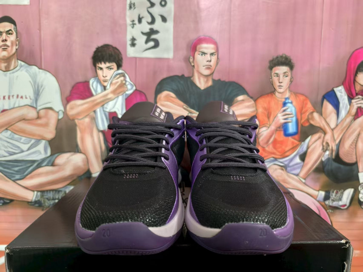 Nike Black and Purple Basketball Sneakers