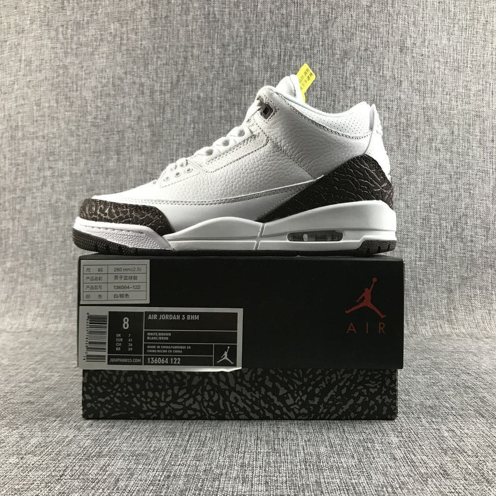 Jordan Air Jordan 3 White Brown BHM Sneakers