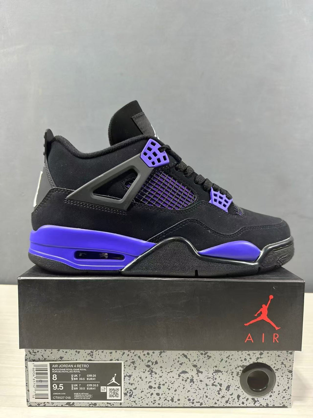 Jordan Air Jordan 4 Retro Sneakers Black Game Royal CT8527-018