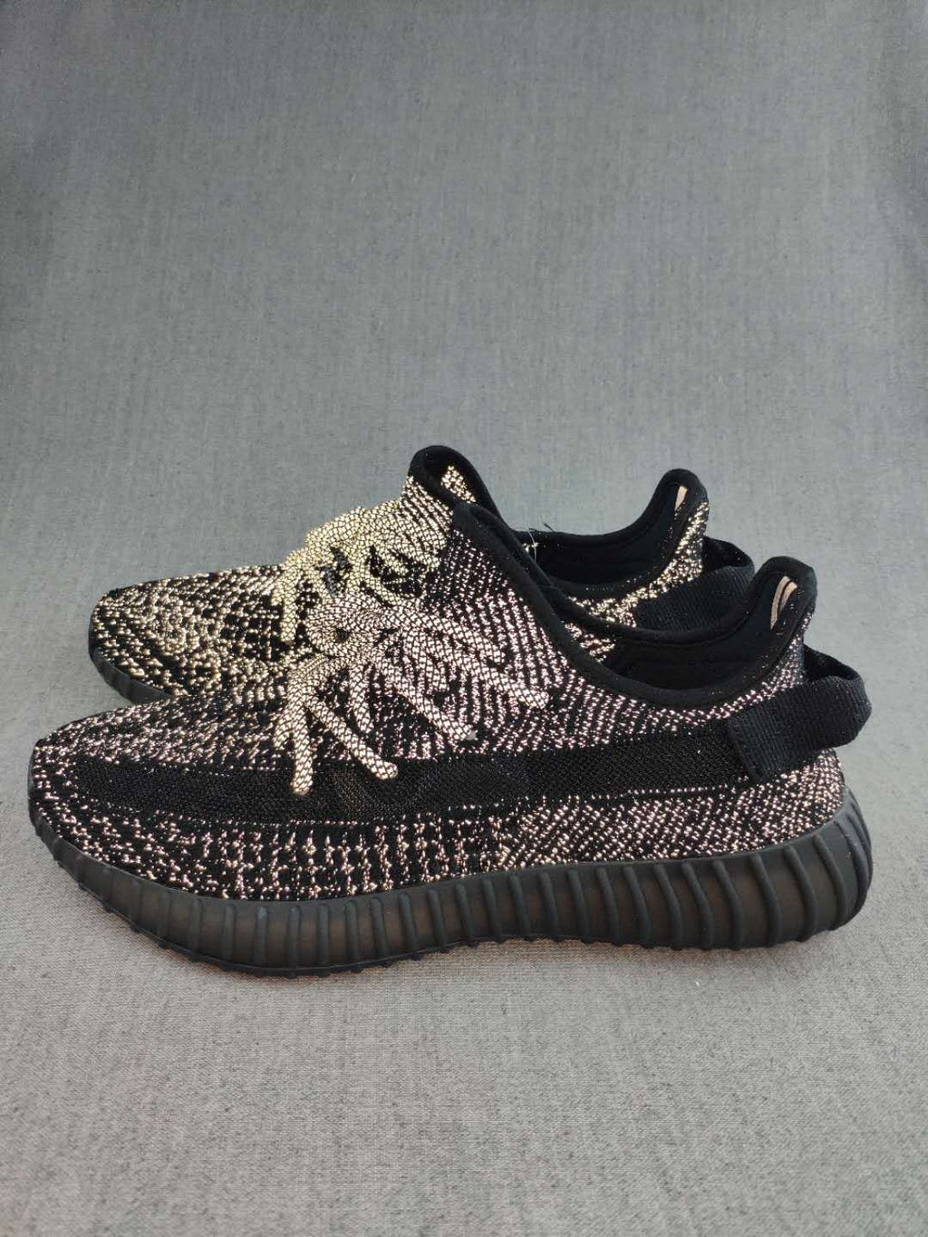 Yeezy 350 V2 Black Reflective-Style Sneakers