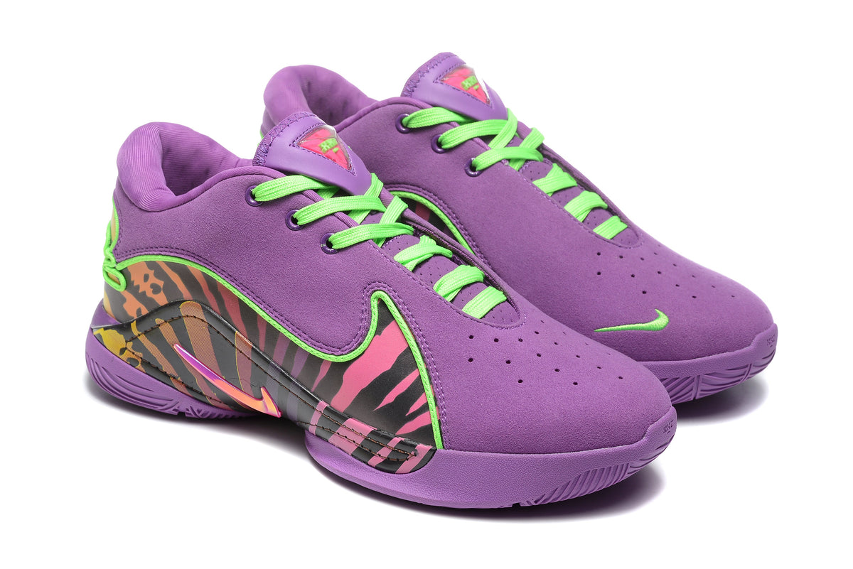 Nike 908-6 Purple Green Basketball Sneakers