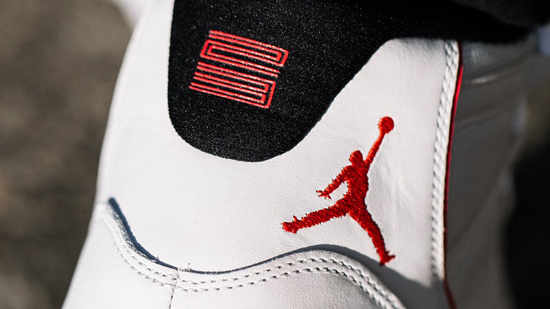 Jordan Air Jordan 11 Platinum Tint White Red Sneakers