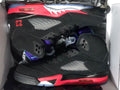 Jordan 5 Black Red Purple High-Top Sneakers