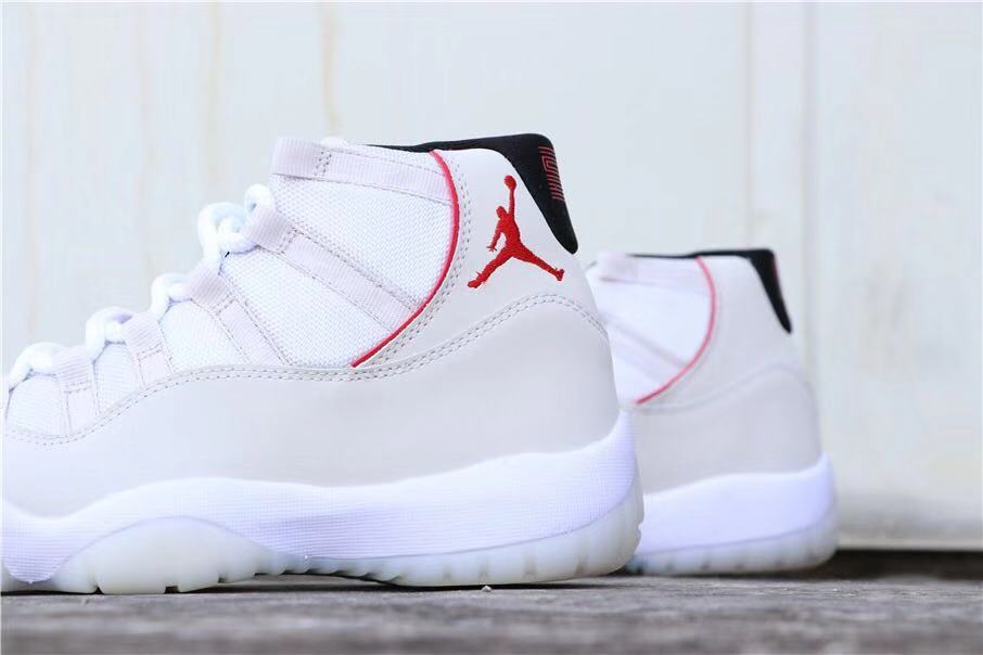 Jordan Air Jordan 11 Platinum Tint White Red Sneakers