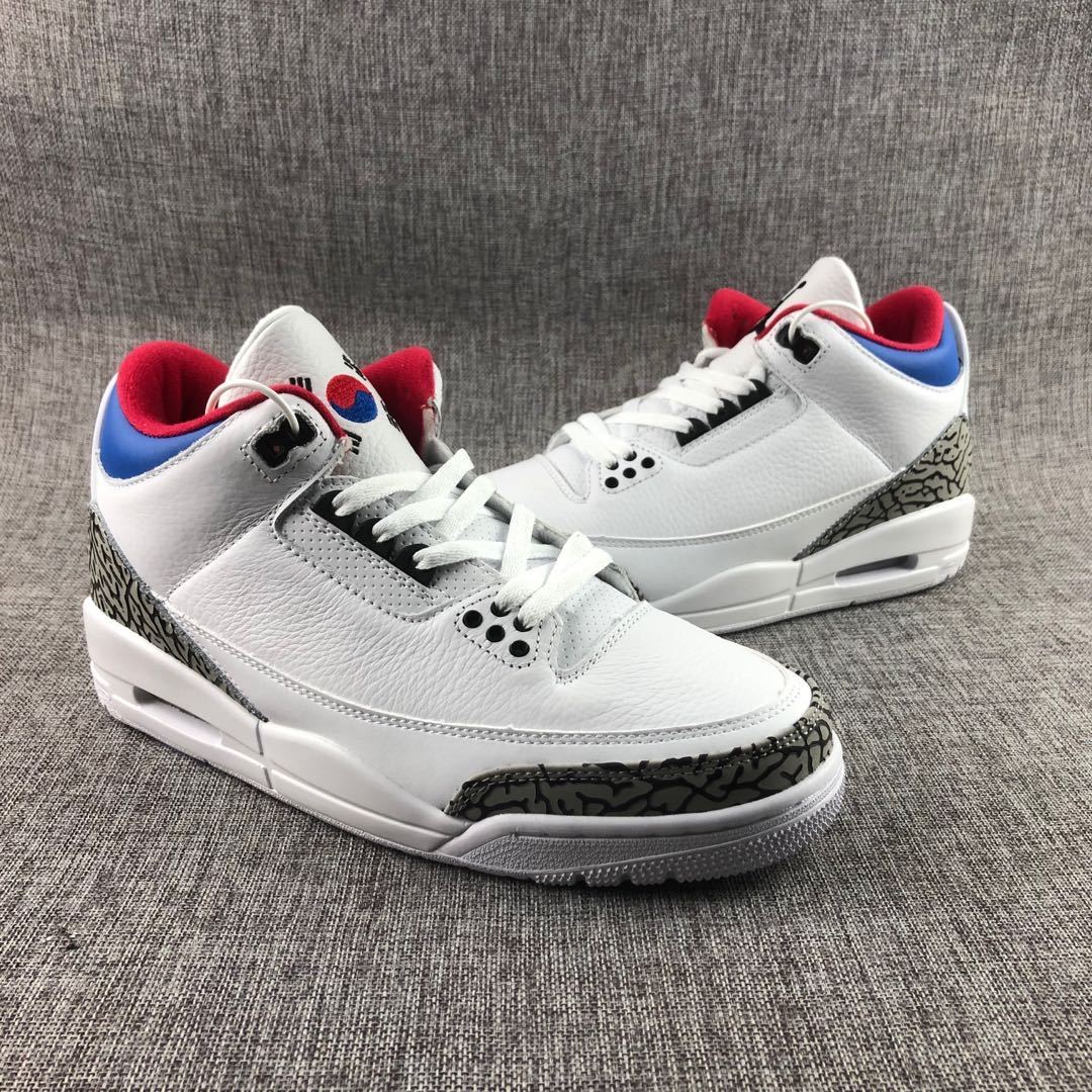 Jordan Air Jordan 3 Seoul White Blue Red AV8370-100 Sneakers