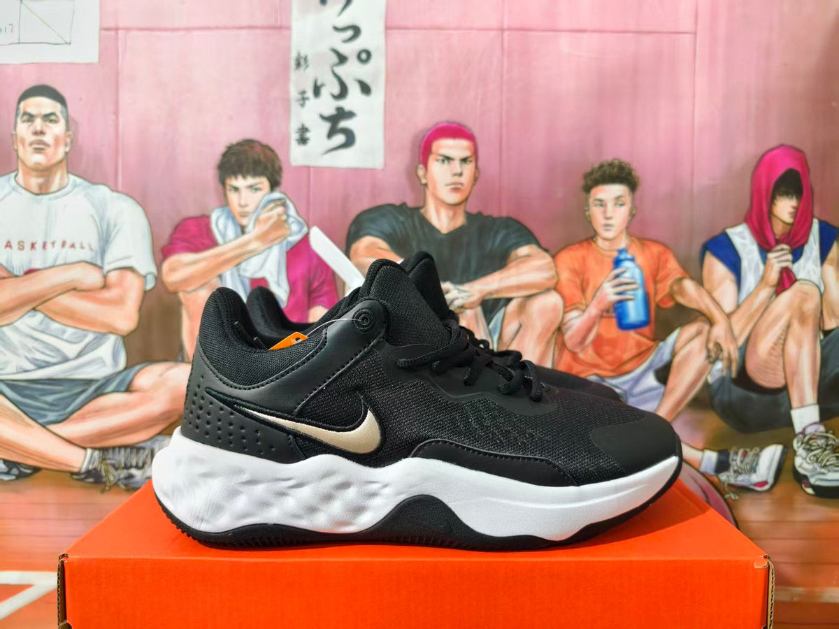 Nike Black Gold Basketball Sneakers
