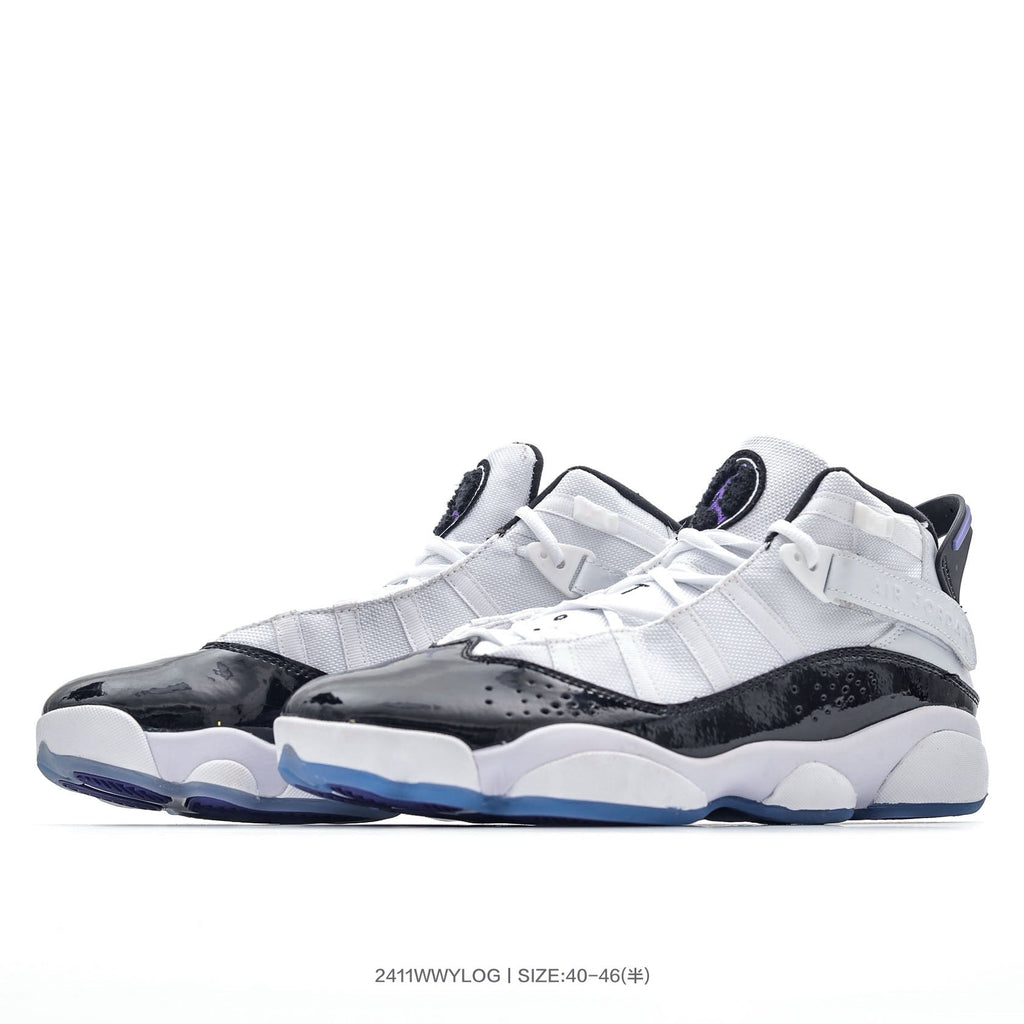 Jordan 6 Rings White Black Purple Sneakers 2411WWYLOG
