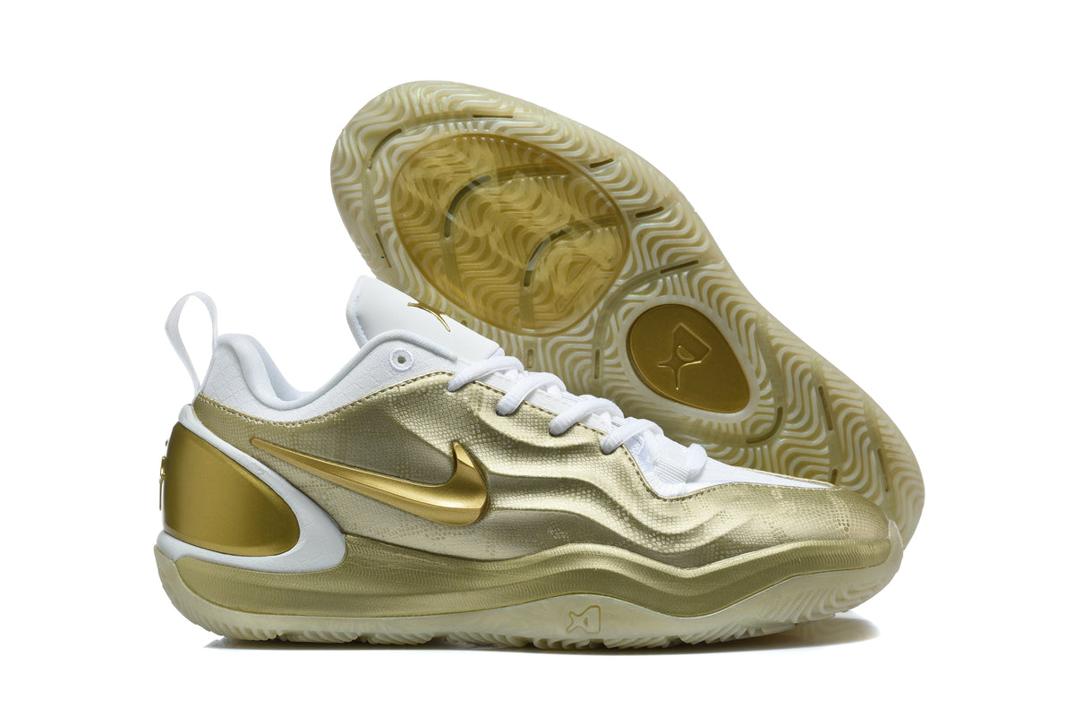 Nike 511-2 White and Gold Basketball Sneakers