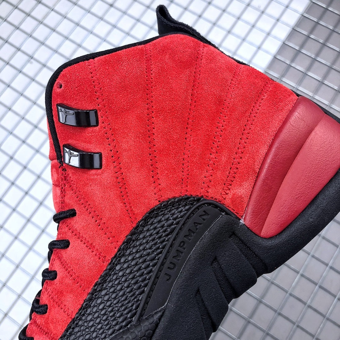 Jordan Air Jordan 12 Reverse Flu Game Red Black Sneakers CT8013-602