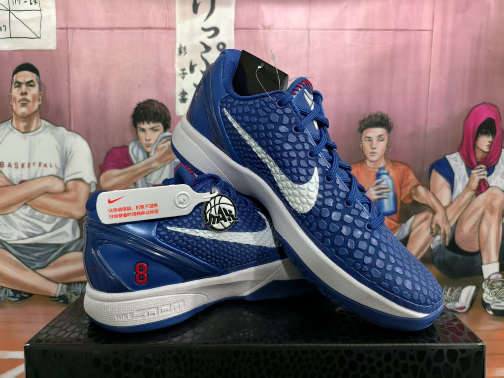 Nike Kobe 6 Basketball Shoes Blue and White