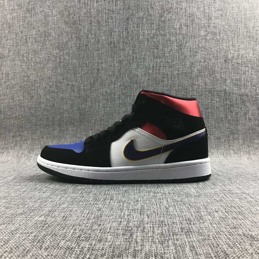 Jordan 1 Mid Satin Lakers Top 3 Sneakers 852542-005