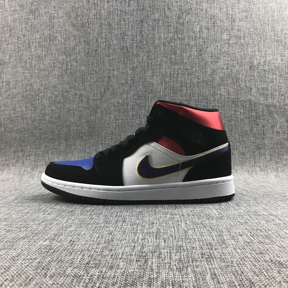 Jordan 1 Mid Satin Lakers Top 3 Sneakers 852542-005