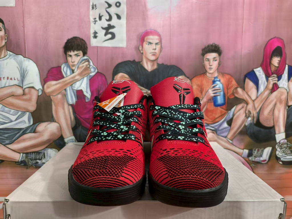 Nike Basketball Sneakers Red Black Low-Top