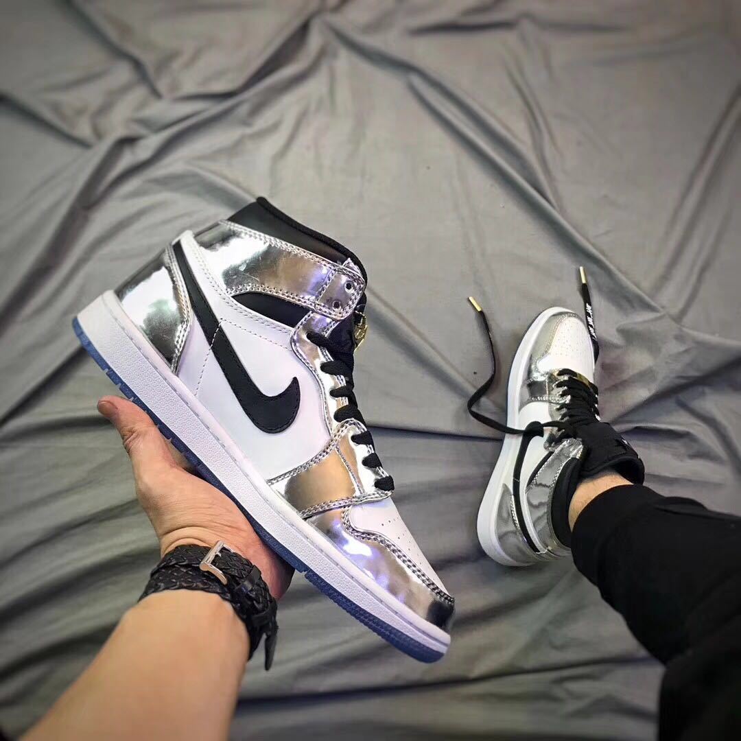 Jordan Air Jordan 1 Pass the Torch White Silver High-Top Sneakers