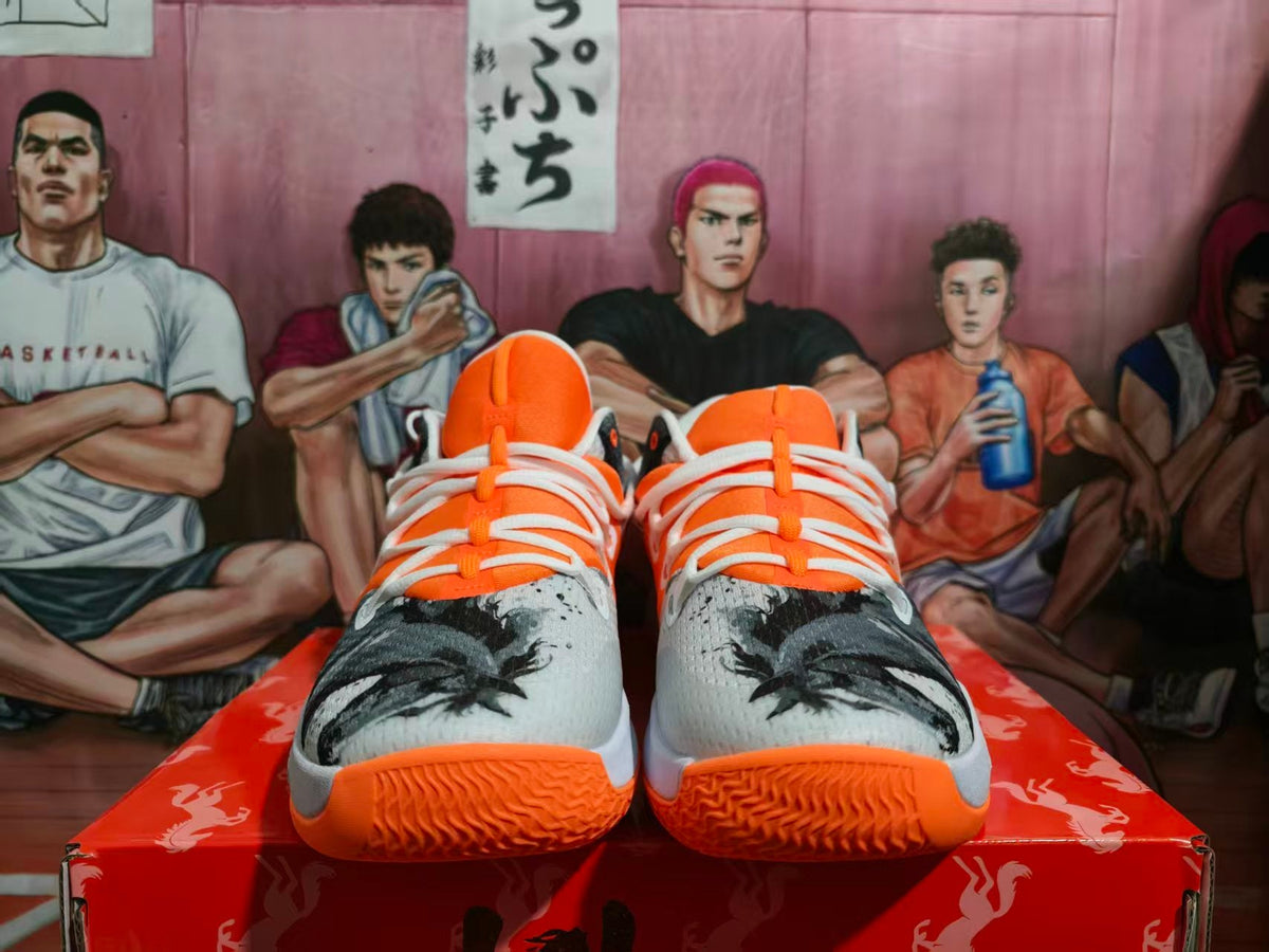 Nike Zoom Basketball Shoes Orange Gray White