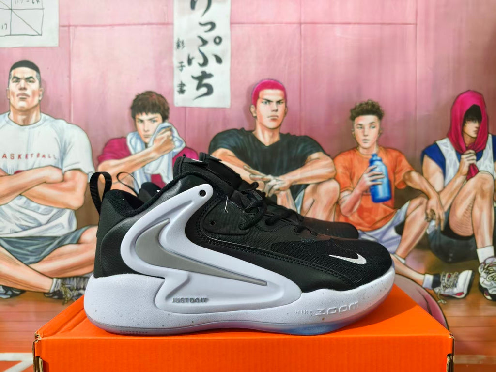 Nike Basketball Shoes Black White Silver