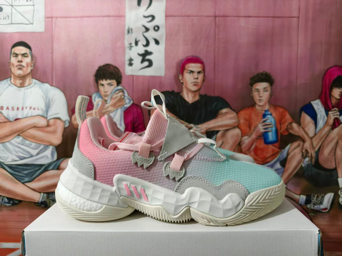 Adidas Crazy BYW X Pink and Aqua Basketball Sneakers