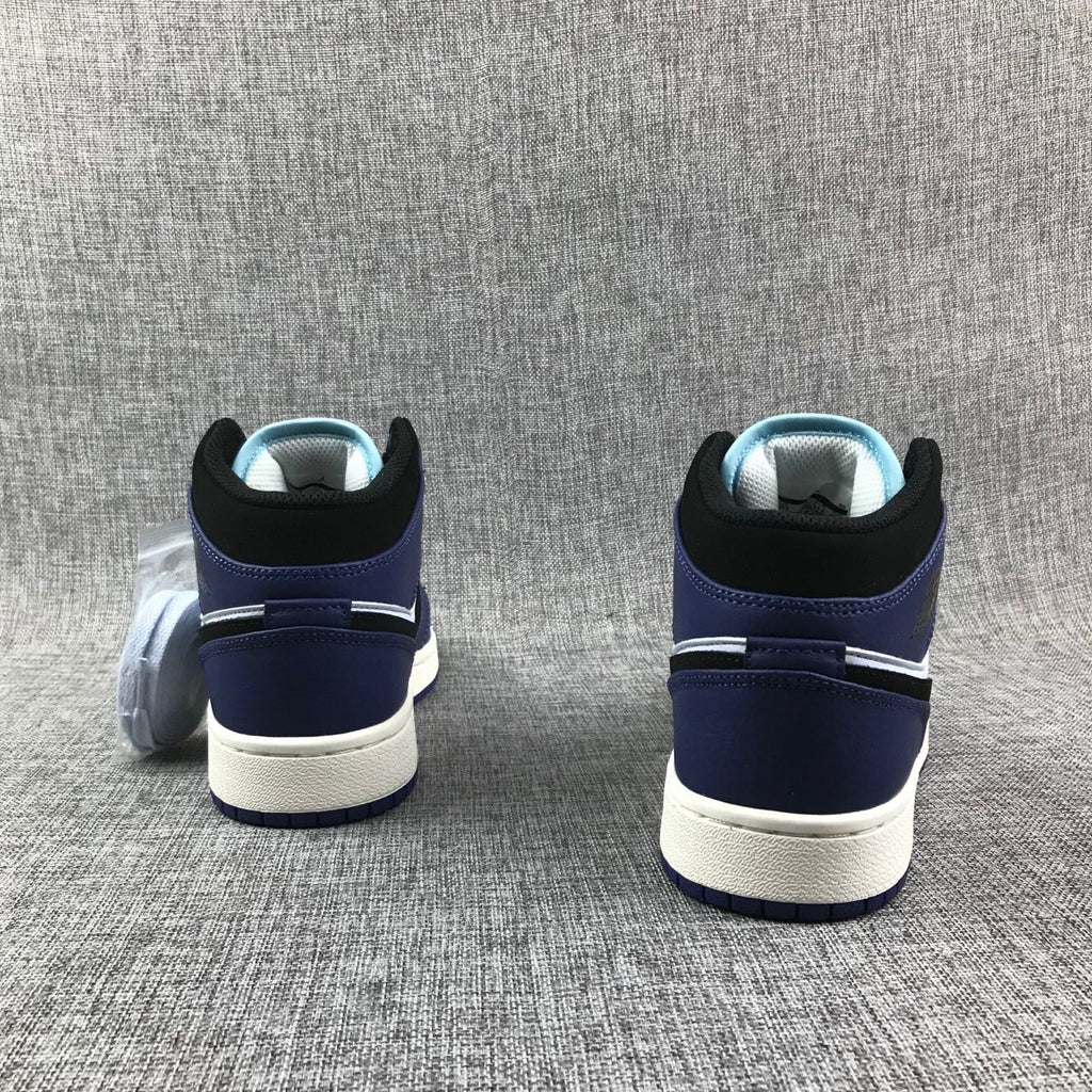 Jordan Air 1 Mid SE GS Sneakers White Black Purple