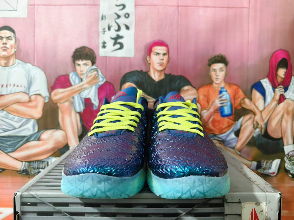Nike Basketball Sneakers Navy Lime Red Chameleon Style