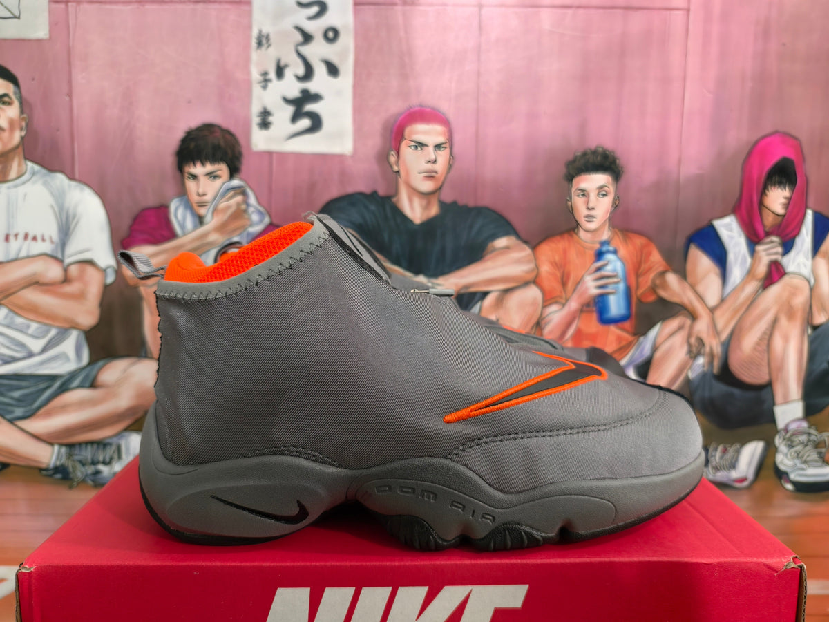 Nike Gray and Orange High-Top Sneakers
