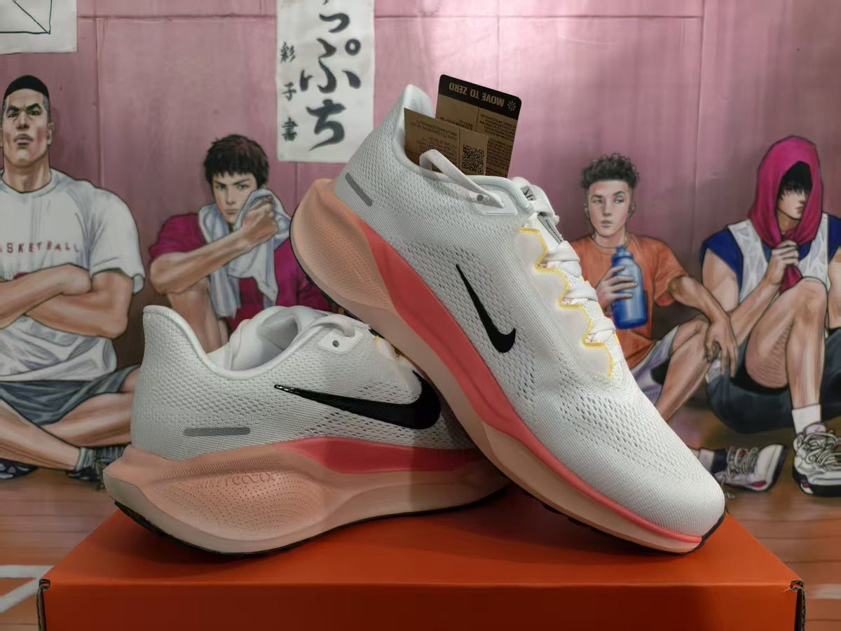 Nike Air Zoom Running Sneakers White Pink Orange