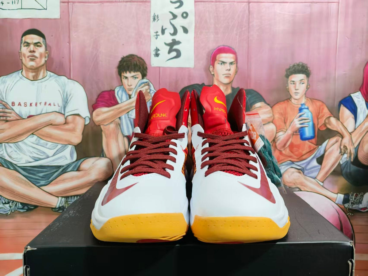 Nike Red White High-Top Basketball Shoes