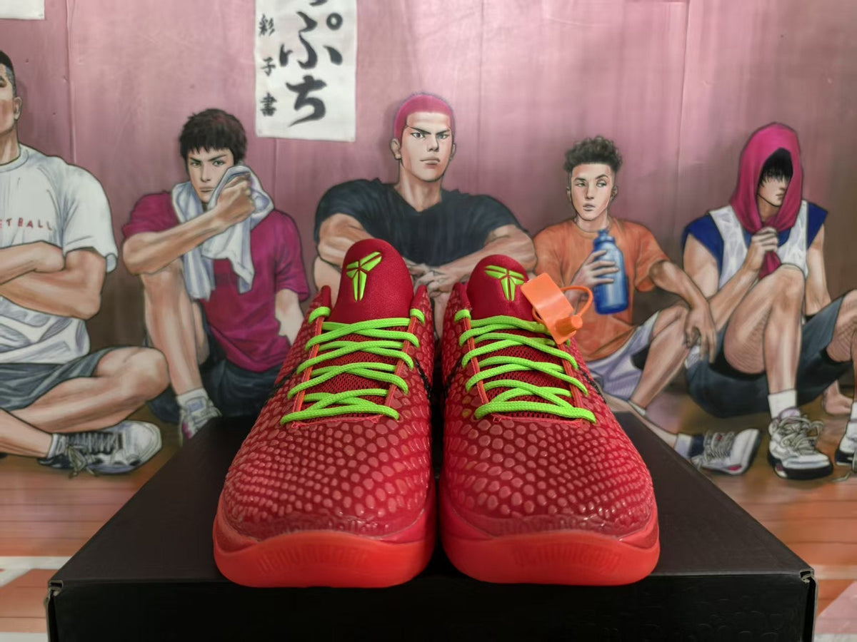 Nike Reverse Hornets Basketball Sneakers Red Green