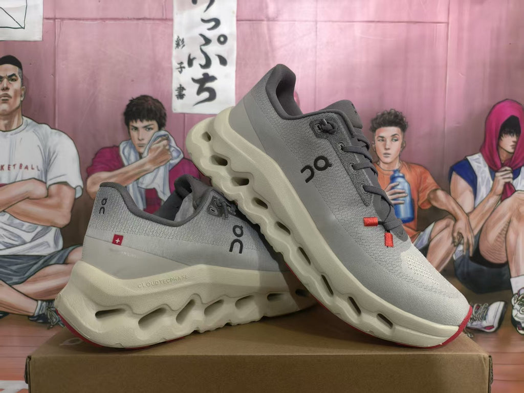 On CloudTec Phase Sneakers in Sandstone and Gray