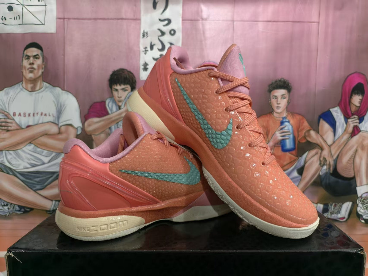 Nike Davis PE Basketball Sneakers Coral Green