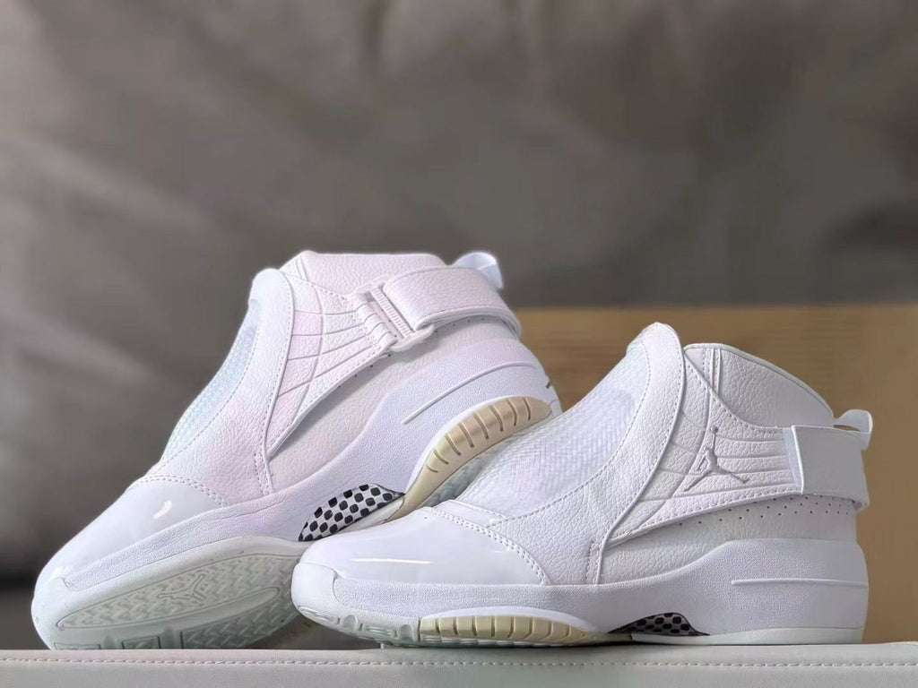 Jordan 19 White High-Top Basketball Sneakers
