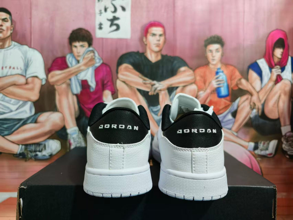 Jordan White Black Low-Top Sneakers