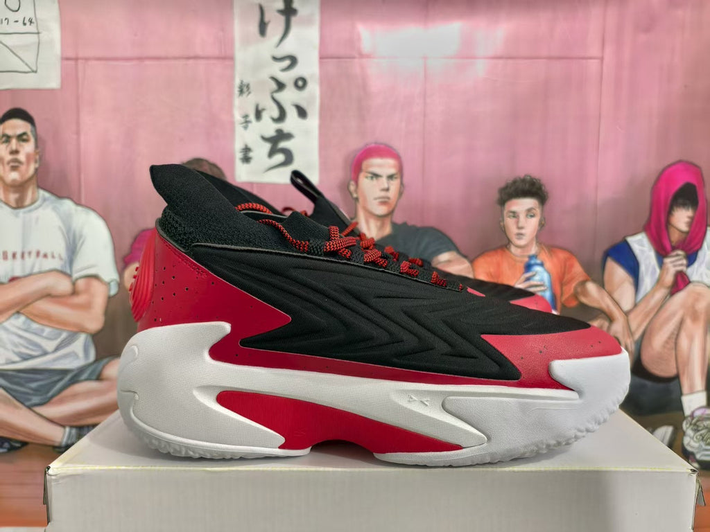 H Flow 30 Black and Red Basketball Sneakers