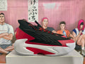 H Flow 30 Black and Red Basketball Sneakers