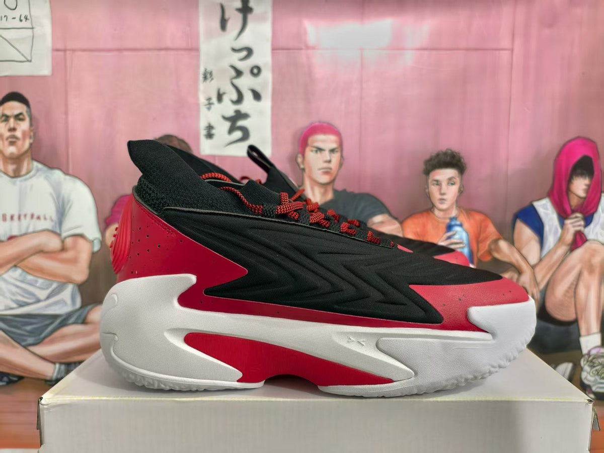 H Flow 30 Black and Red Basketball Sneakers