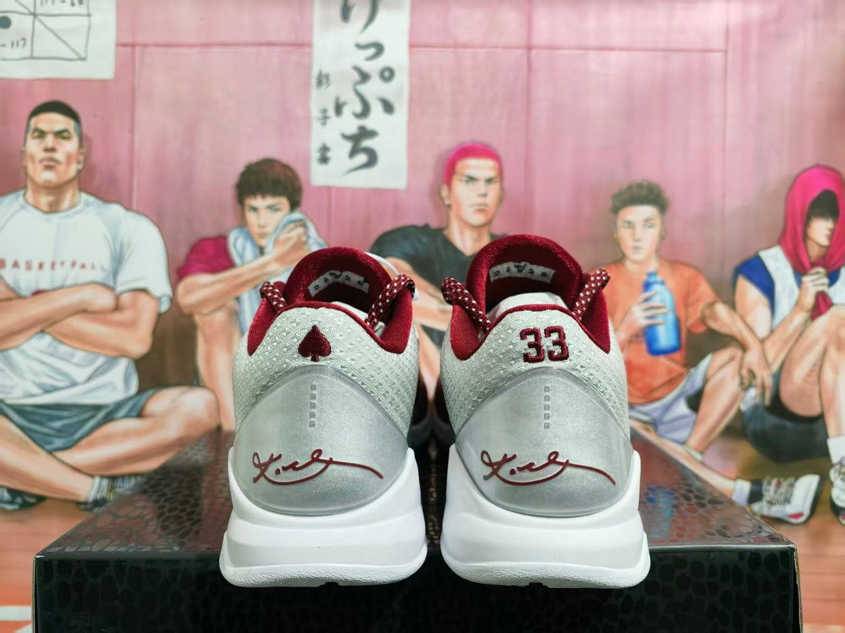 Nike Grey Red Basketball Sneakers