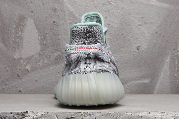 Yeezy 350 V2 Sneakers in Gray with Mint Accents