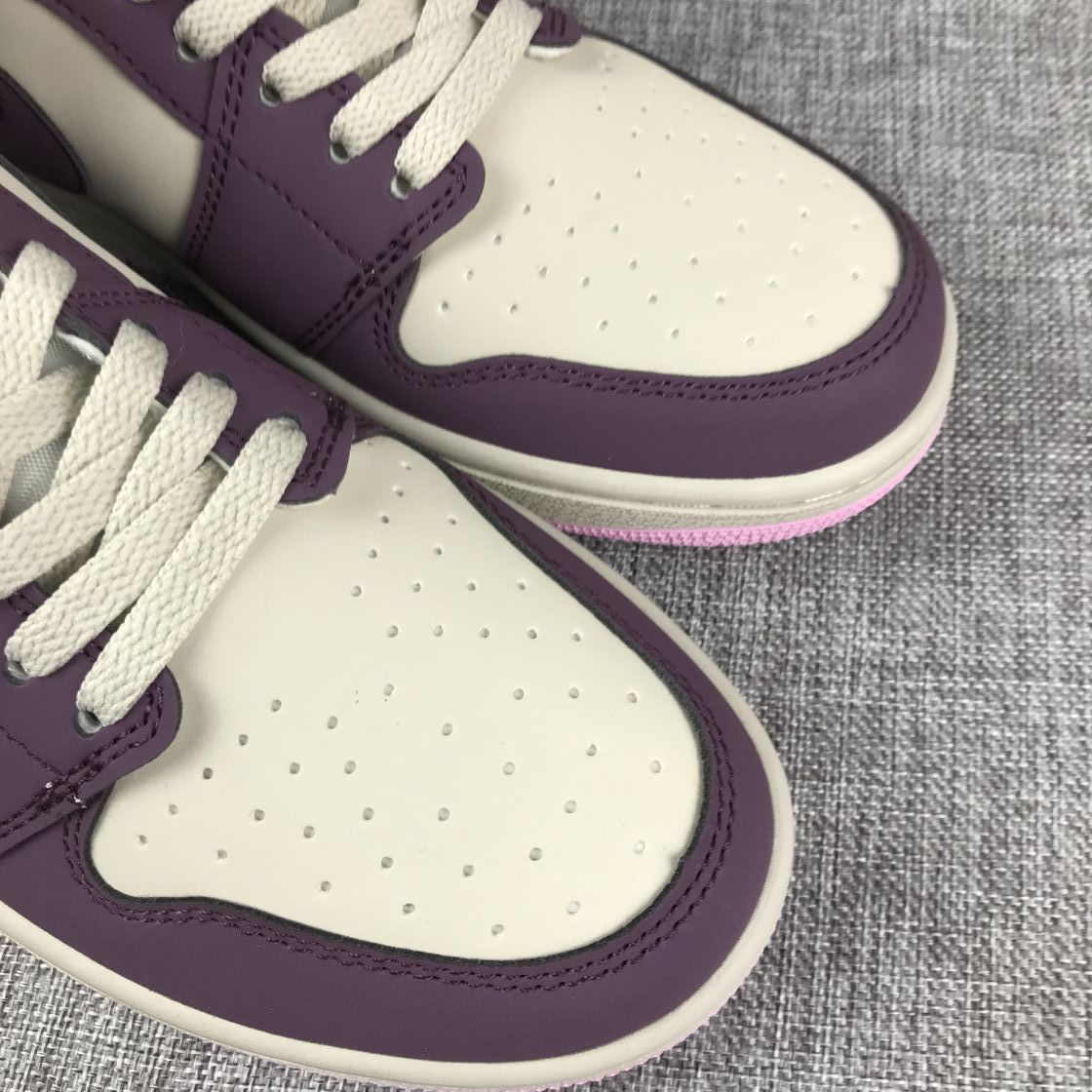 Jordan Air 1 Mid Purple White Pink Sneakers 555112-500