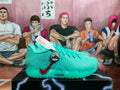 Nike Basketball Sneakers Green Purple Statue of Liberty Style