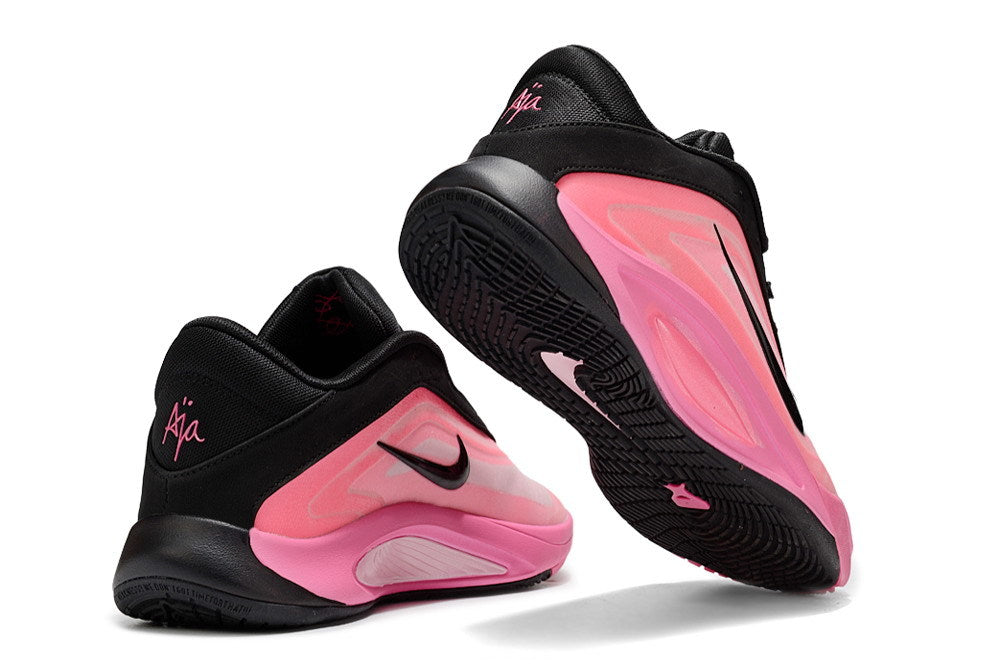 Nike A'ja Wilson 1 Basketball Shoes Black Pink and White Silver