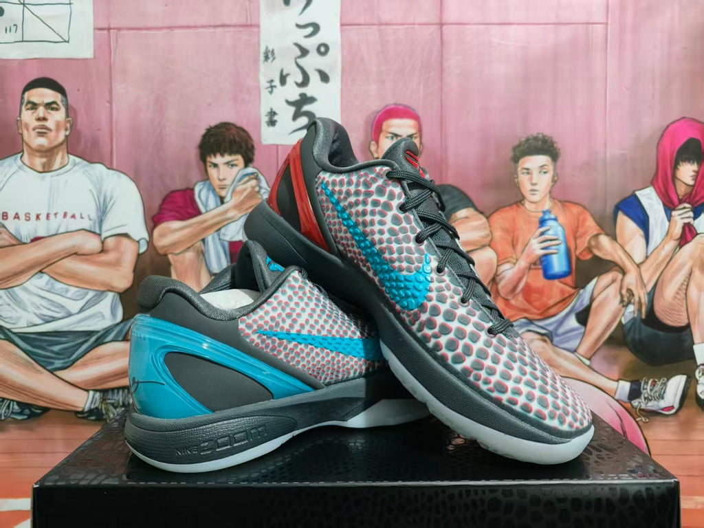 Nike Zoom Basketball Sneakers 3D Hollywood Grey Blue Red