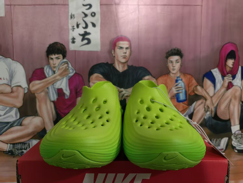 Nike Green Slip-On Sneakers with Swoosh
