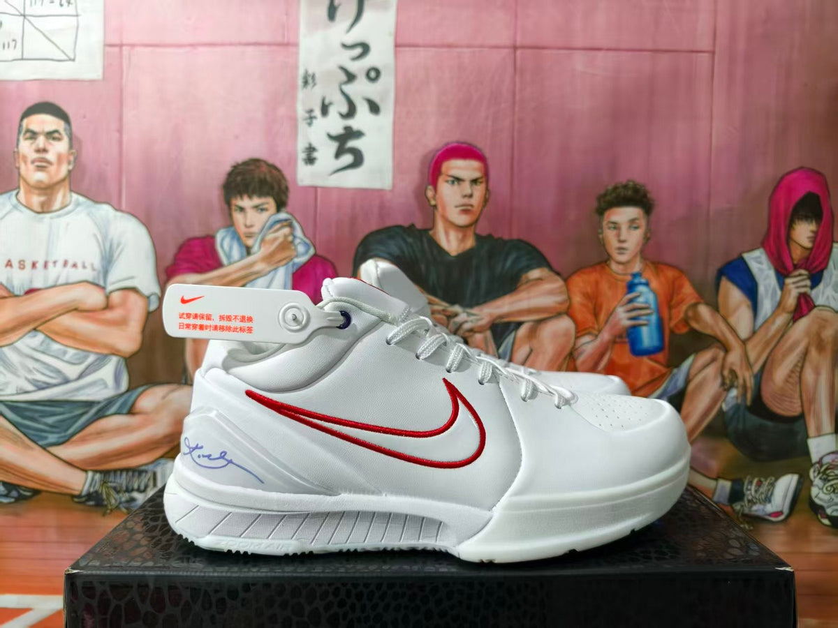 Nike Kobe 4 Basketball Shoes White Red