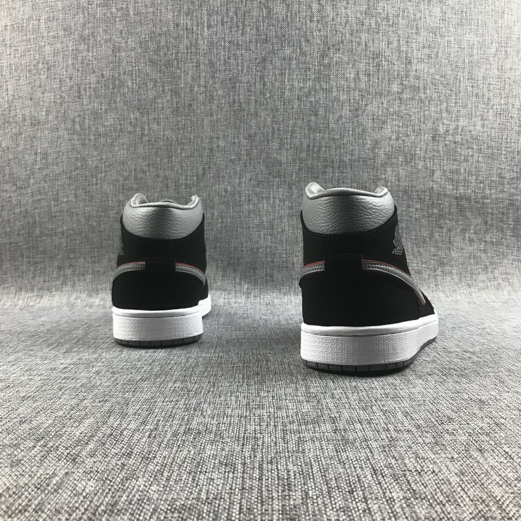 Air Jordan 1 Mid Black Grey Red 554724-060 Sneakers