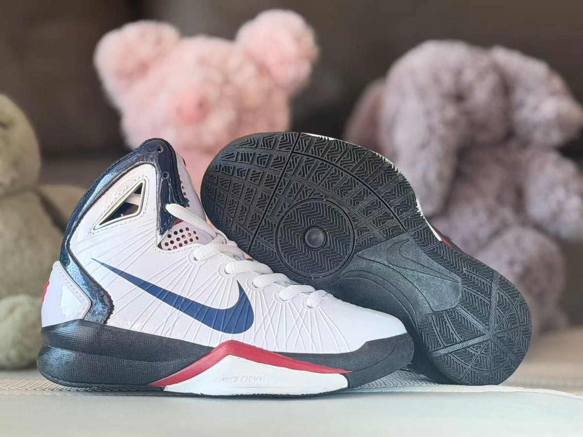 Nike Hyperdunk 2010 Kids Basketball Shoes, White/Navy/Red