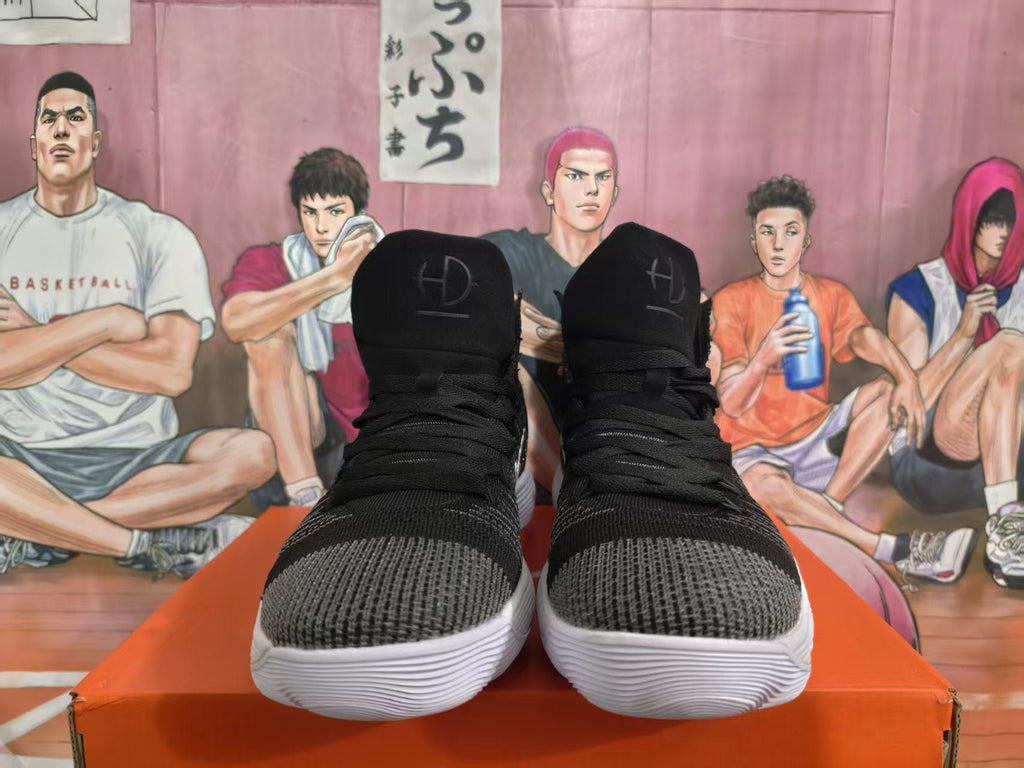 Nike Black High-Top Basketball Sneakers with White Swoosh