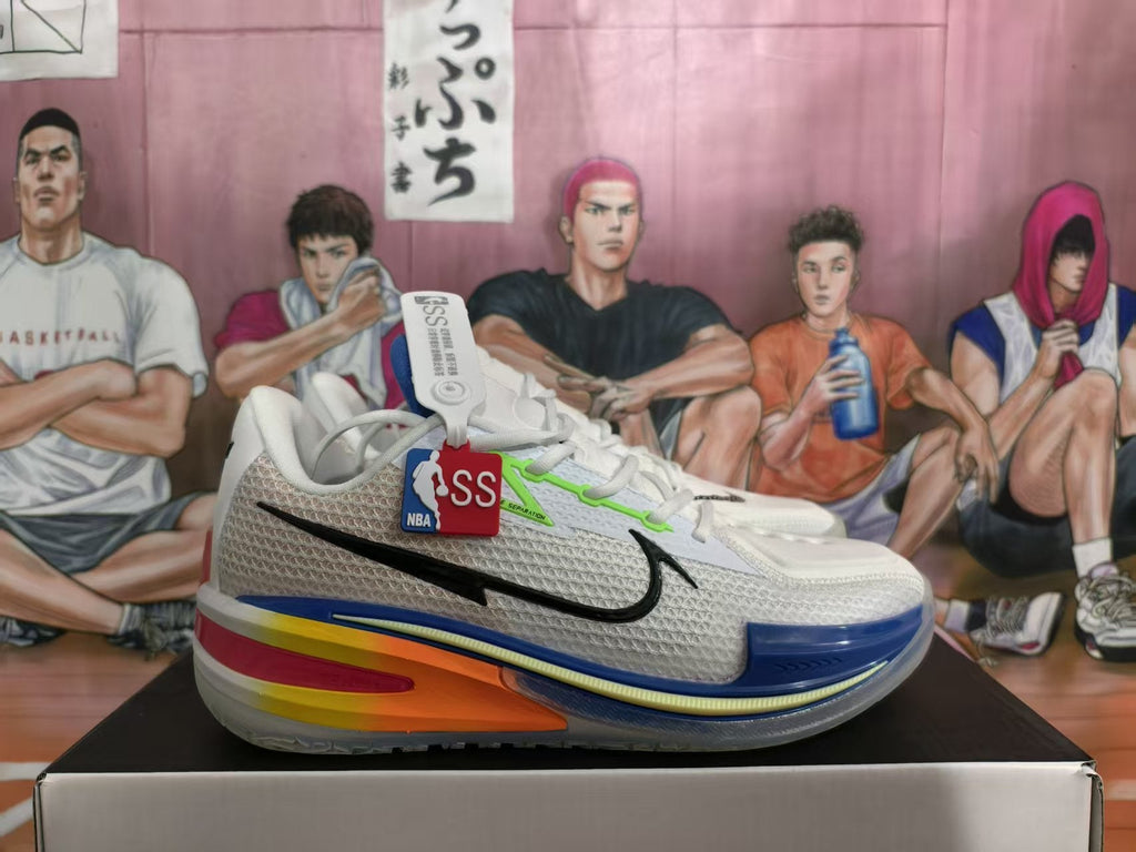 Nike GT Basketball Shoes White Blue Orange