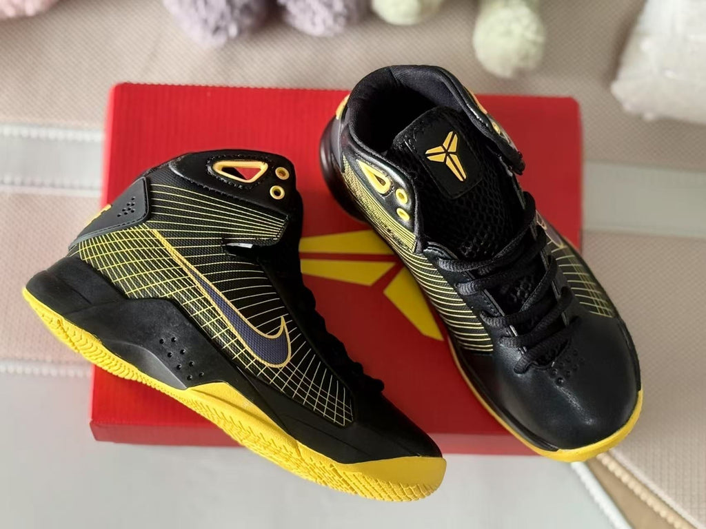 Nike Kobe HD2008 Kids' High-Top Sneakers Black Yellow
