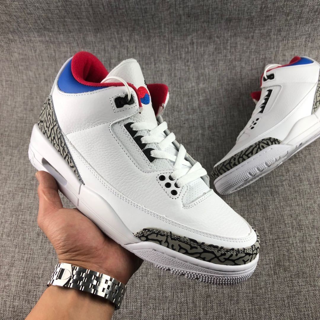 Jordan Air Jordan 3 Seoul White Blue Red AV8370-100 Sneakers